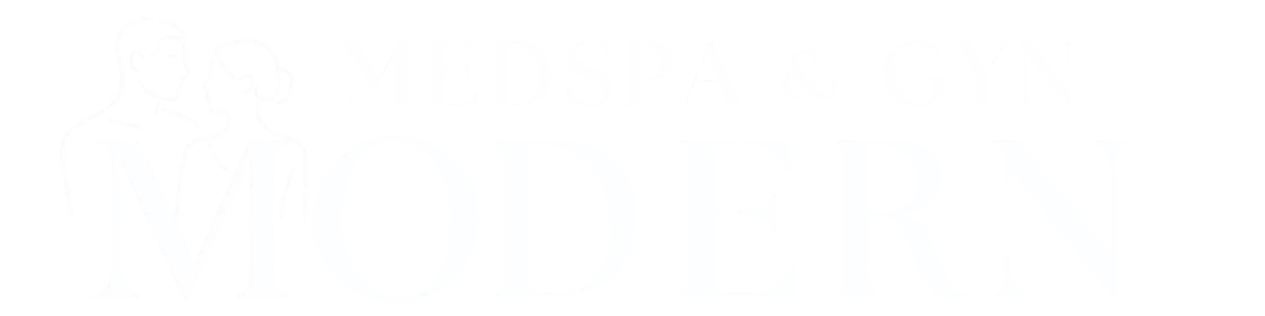 Modern Medspa Logo Horizontal White